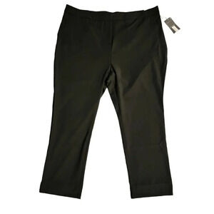 NEW Worthington Womens Black Slim Ankle Trouser Pants High Rise 20W Long Size